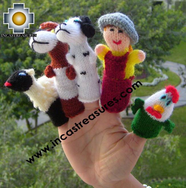 Finger Puppets,farm Special,handknit finger puppets free shipping